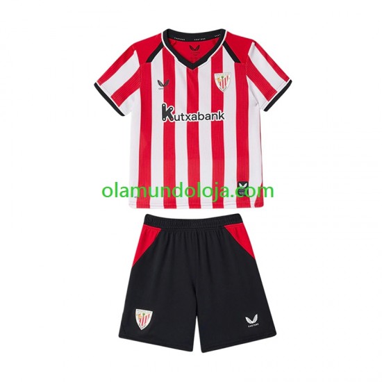 Camisola Athletic Bilbao Criança Equipamento Primeiro 2026-2027 Manga Curta